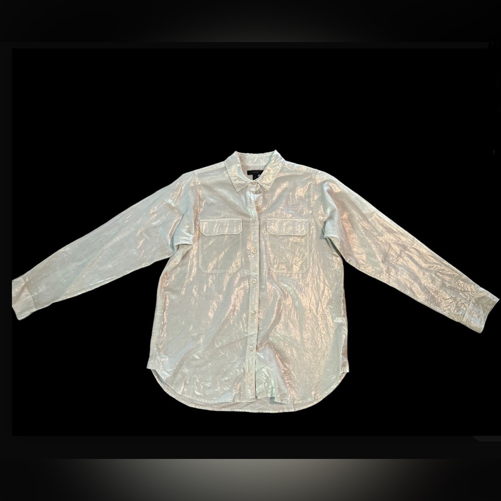 Amazing Iridescent gold button down J.Crew women’s shirt.